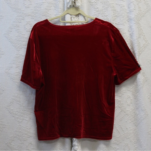 Red Velour Top - Picture 4 of 6